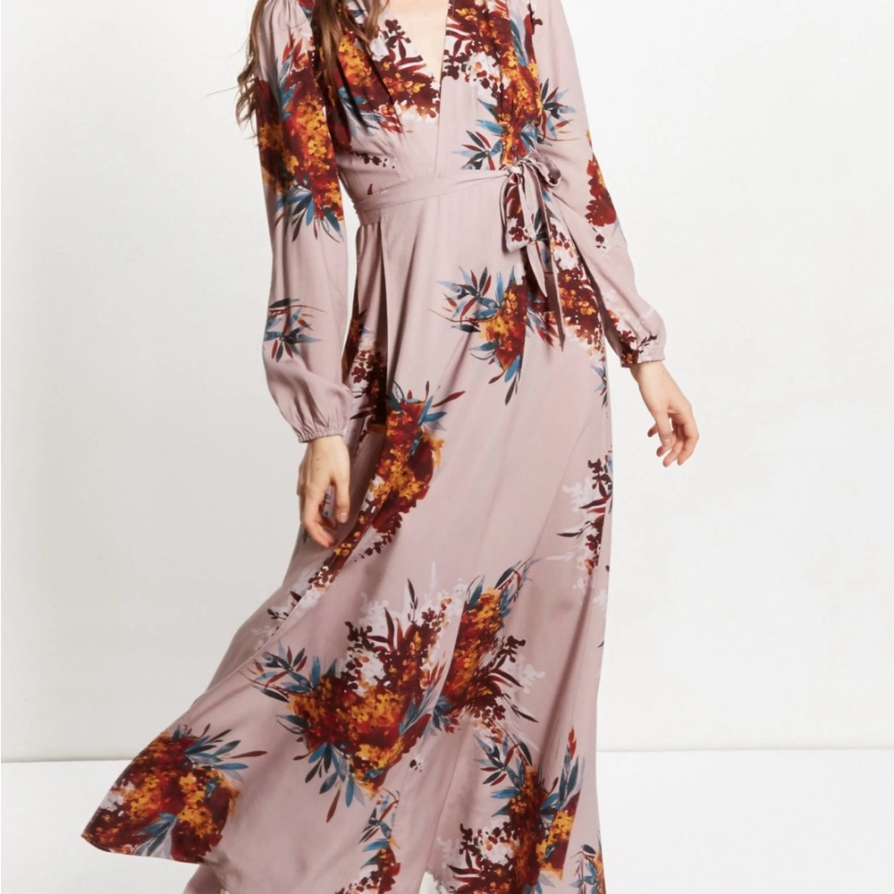 Odell’s Long Sleeve Maxi Wrap Dress